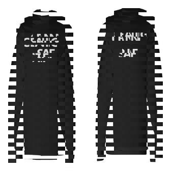 清掃スタッフ クルー 用務員 ユニフォーム カストディアン ジョブ 従業員 長袖Tシャツ - Kawaiitshirt