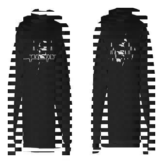 焼鳥 面白いtシャツ 心電図 イラスト メンズ おもしろ 面白い 服 オリジナル おもしろグッズ ネタ ハートビート 長袖Tシャツ - Kawaiitshirt