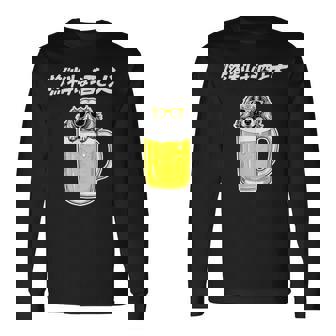 燃料は酒 ダックスフンド グッズ 犬 おもしろ 面白い ネタ 笑える 飲み会 長袖Tシャツ - Kawaiitshirt