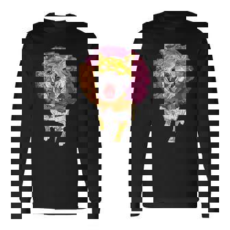 犬ドーナツシリーズ 柴犬 長袖Tシャツ - Kawaiitshirt