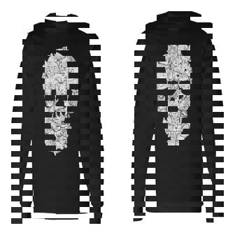 猫 スカル 猫 スカル 猫モチーフ 長袖Tシャツ - Kawaiitshirt