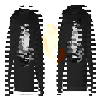 猫 幾何学が描く色彩とラインが生み出すモダン デザイン 6 長袖Tシャツ - Kawaiitshirt