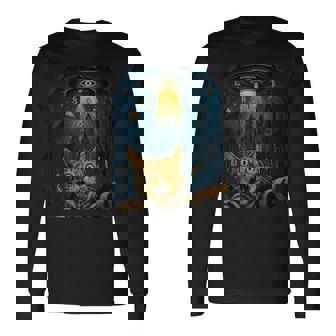 猫 自撮り Ufo エジプトの神々の行列 ラーの神話の目 長袖Tシャツ - Kawaiitshirt