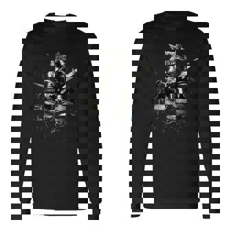 猫がドラムを叩く 長袖tシャツ 長袖Tシャツ - Kawaiitshirt