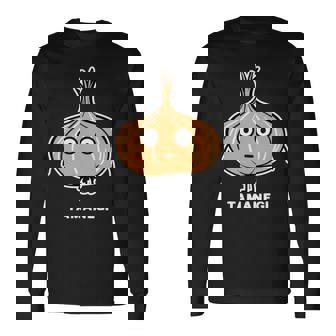 玉ねぎ 顔 イラスト かわいい おもしろ 面白い 簡単 シンプル ゆるい 野菜 長袖tシャツ 長袖Tシャツ - Kawaiitshirt