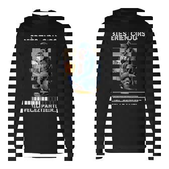 男性用ビール食前酒、ユーモア、男性、ゴリラへのギフトに。 長袖Tシャツ - Kawaiitshirt