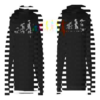 画家 I 進化 絵画 作家 工作 絵画 受験 ユーモア 長袖Tシャツ - Kawaiitshirt