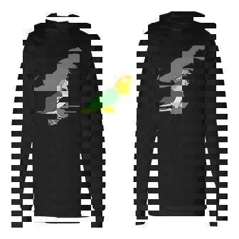 白腹 ケーク T-Rex 鳥ミーム 恐竜オウム 長袖tシャツ 長袖Tシャツ - Kawaiitshirt