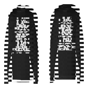 私は人より音楽が好き 長袖tシャツ 長袖Tシャツ - Kawaiitshirt