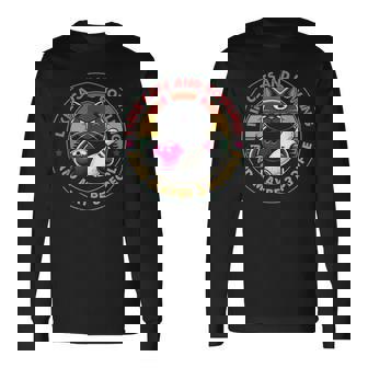 私は猫とボーリングが好きで、多分3人で面白い猫愛好家です 長袖Tシャツ - Kawaiitshirt