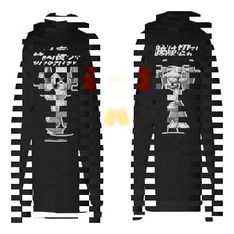 筋肉は裏切らない トイプードル グッズ 犬 おもしろ 面白い ネタ 筋トレ 長袖Tシャツ - Kawaiitshirt