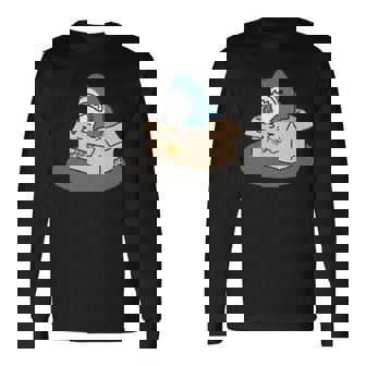 箱入りサメ 長袖tシャツ 長袖Tシャツ - Kawaiitshirt