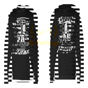 結婚10年目の超大国10年目の結婚記念日 長袖tシャツ 長袖Tシャツ - Kawaiitshirt