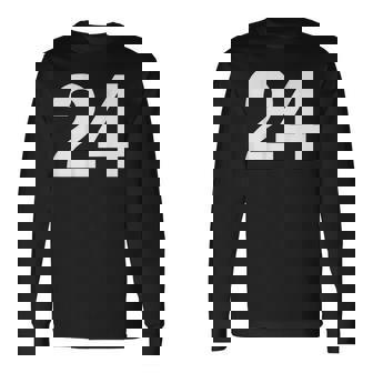 背番号24 番号付きシャツ番号 長袖Tシャツ - Kawaiitshirt