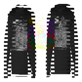 自転車デイホフマントリップ サイケデリックコミックスタイル ヒッピー 長袖Tシャツ - Kawaiitshirt