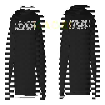 色鉛筆ネームデザインKaori 長袖tシャツ 長袖Tシャツ - Kawaiitshirt