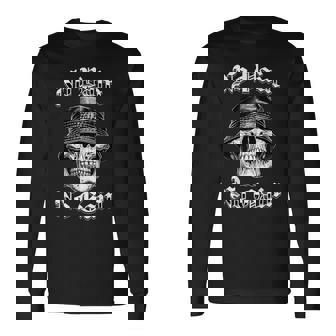 苦労なくして得るものなし チカーノタトゥーアートスカルホームボーイローライダー 長袖Tシャツ - Kawaiitshirt