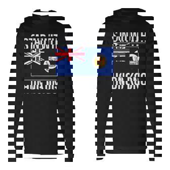 英国の香港国旗 1959-1997年 香港の自由 長袖Tシャツ - Kawaiitshirt