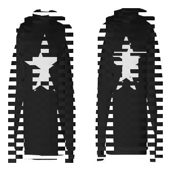 複数の色の白い星 長袖tシャツ 長袖Tシャツ - Kawaiitshirt