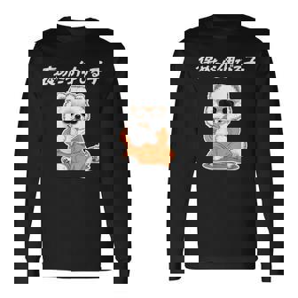 褒めたら伸びる子 ポメラニアン グッズ 犬 おもしろ 面白い ネタ 笑える かわいい 長袖Tシャツ - Kawaiitshirt