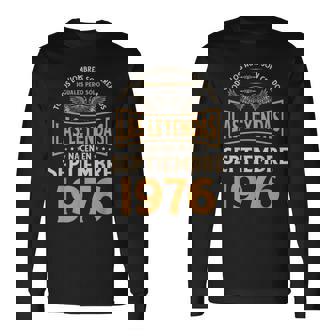 メンズ 誕生日プレゼント The Legends 1976年9月 長袖Tシャツ - Kawaiitshirt