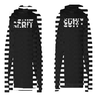 バックプリント 警備員 イベントオフィサー コスチューム 防犯 長袖Tシャツ - Kawaiitshirt