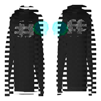 貝殻 マーメイド ブラジャー ビキニブラ 貝殻 長袖Tシャツ - Kawaiitshirt