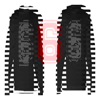 赤の6番スポーツスタイル。 長袖Tシャツ - Kawaiitshirt