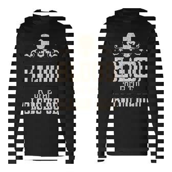 邪悪な頭蓋骨の血 血神 地獄の魔王 長袖Tシャツ - Kawaiitshirt