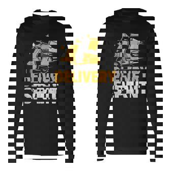 配達 スプリント 配達員 パッケージ 配達 長袖Tシャツ - Kawaiitshirt