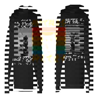 釣り 面白いtシャツ 猫 文字入り 釣りバカ 釣り人 メンズ おもしろ 面白い 服 海釣り 川釣り ネタ 長袖tシャツ 長袖Tシャツ - Kawaiitshirt