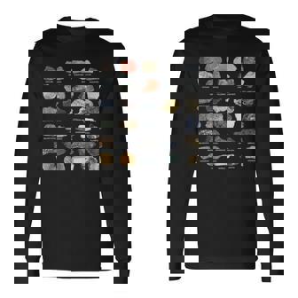 鉱石 宝石 クリスタル ロックコレクション 長袖Tシャツ - Kawaiitshirt