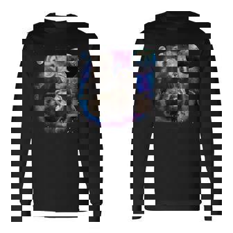 銀河系の面白いフェレット フェレット 長袖tシャツ 長袖Tシャツ - Kawaiitshirt