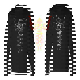 阿修羅ドット絵 長袖Tシャツ - Kawaiitshirt