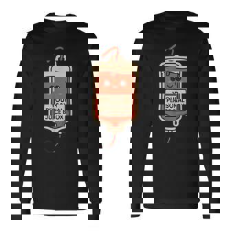 面白い かわいい 静脈内科医 血液バッグ 看護師 医療 ユーモア 長袖Tシャツ - Kawaiitshirt