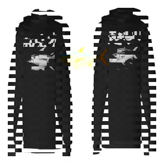 面白いtシャツ お久しぶり 釣り人 魚 文字入り メンズ おもしろ 面白い 服 ネタ 海釣り 文字tシャツ ブリ 鰤 長袖Tシャツ - Kawaiitshirt