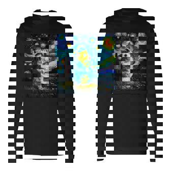 面白いtシャツ ハムスター かわいい ゴッホ 星月夜 動物 メンズ グッズ 面白い 服 ネタ 子供 キッズ 長袖Tシャツ - Kawaiitshirt