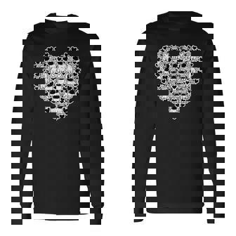 面白いtシャツ パグ 犬 ハート イヌ メンズ 犬好き グッズ かわいい おもしろ 面白い 服 ネタ 長袖Tシャツ - Kawaiitshirt