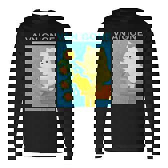 面白いtシャツ ポメラニアン ゴッホ イヌ メンズ 犬好き グッズ かわいい おもしろ 面白い 服 ネタ 長袖tシャツ 長袖Tシャツ - Kawaiitshirt