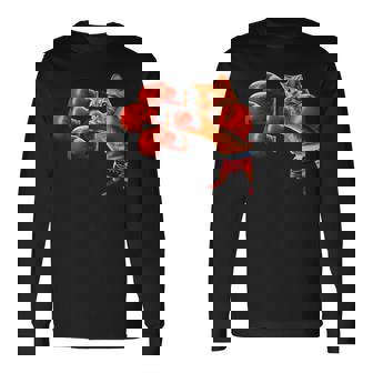 面白いtシャツ 猫 ネコ ボクシング メンズ 猫好き グッズ おもしろ 面白い 服 ネタ にゃんこ 猫の下僕 長袖Tシャツ - Kawaiitshirt