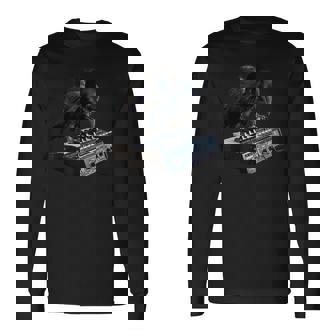 面白いtシャツ 鳥 カラス シンセサイザー メンズ グッズ おもしろ 面白い 服 ネタ バードウォッチング 長袖Tシャツ - Kawaiitshirt