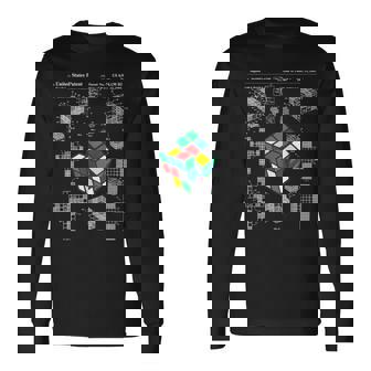 面白いオタク 特許パズルキューブ 数学教師 スピードキューバー オタク 長袖Tシャツ - Kawaiitshirt