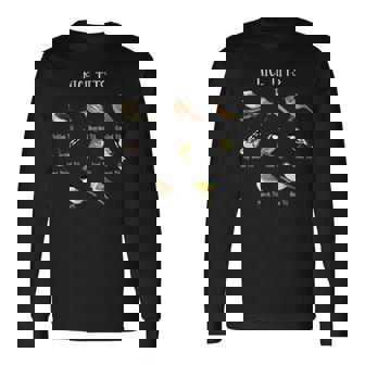 面白いバードウォッチング ユーモア おっぱいコレクション 素敵なシジュウカラ鳥 長袖Tシャツ - Kawaiitshirt