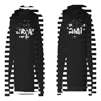 面白いパパの誕生日プレゼント男性アイデアパパマン 長袖Tシャツ - Kawaiitshirt