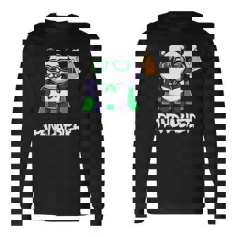 面白いパンダパンダビールドリンカー パンダビール 長袖Tシャツ - Kawaiitshirt