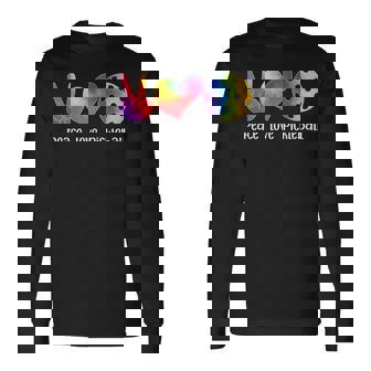 面白いピックルボール タイダイ 引退した平和愛のピックルボール 長袖Tシャツ - Kawaiitshirt