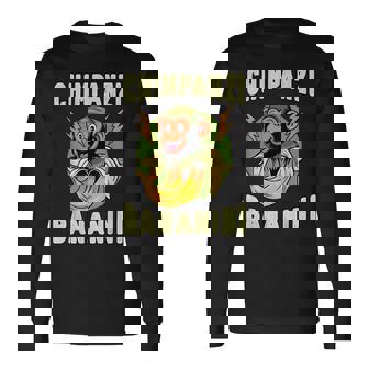 面白いモンキー・チンパンジーニ・バナニーニ・イタリアン・ブレインロット・ミーム 長袖Tシャツ - Kawaiitshirt