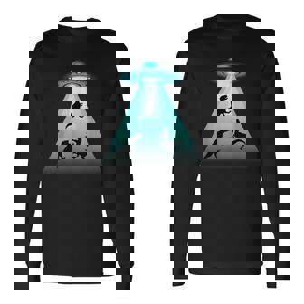 面白いヴィンテージエイリアン恐竜愛好家誘拐ギフト 大人キッズ 長袖Tシャツ - Kawaiitshirt