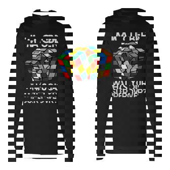 面白い数学愛好家ルービックキューブ愛好家数学教師 長袖Tシャツ - Kawaiitshirt