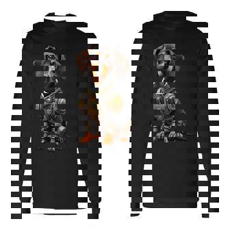 面白い犬ロボット技術サイボーグい 犬ロボット動物 Ai Lover Robotic Dog 長袖tシャツ 長袖Tシャツ - Kawaiitshirt